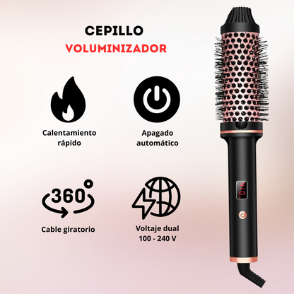 Cepillo rizador de pelo de 1,5 pulgadas